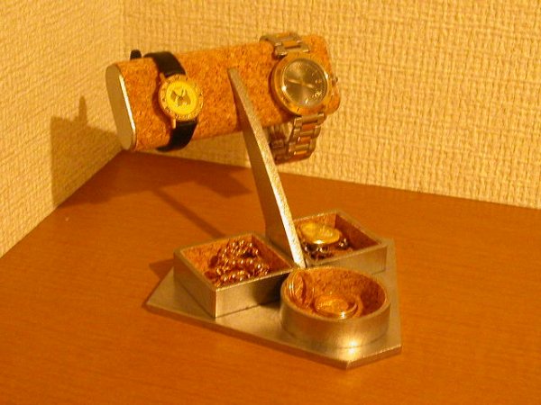 画像1: アクセサリー収納！丸＆四角トレイ腕時計スタンド (1)