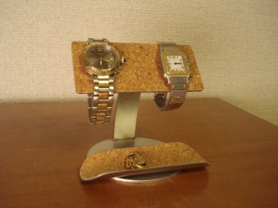 画像3: ハーフパイプコルクバー2本掛け腕時計スタンド