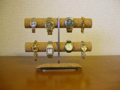 画像1: 腕時計スタンド　ウオッチスタンド　時計スタンド　腕時計スタンド 高級　腕時計スタンド おしゃれ　丸パイプ8本掛けインテリア　ロングトレイ