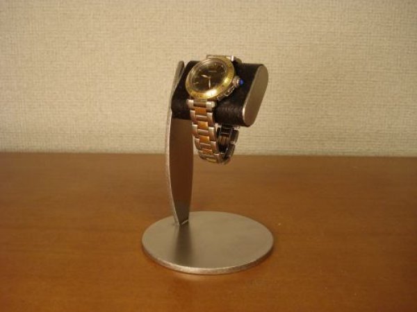画像1: デザインシングルブラックコルク腕時計スタンド (1)