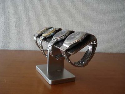 画像2: 腕時計スタンド　腕時計スタンド 高級　 2本 ブラックコルク4本掛けバー腕時計スタンド　　