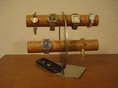 画像1: ムーンブラックロングトレイ腕時計スタンド