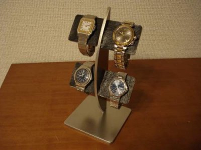 画像3: 腕時計スタンド　腕時計スタンド 4本　ブラックコルクバー4本掛け腕時計スタンド