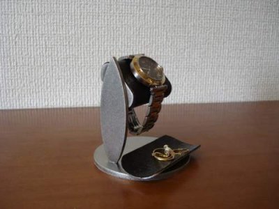 画像2: 腕時計スタンド　時計スタンド　ウオッチスタンド　ブラックコルクディスプレイ腕時計スタンド　黒トレイバージョン