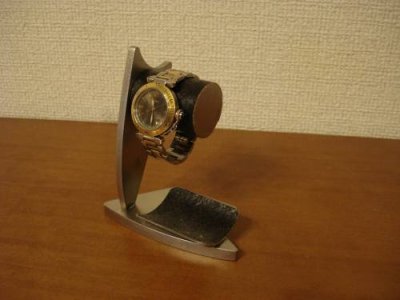 画像2: 腕時計　収納　デザインブラックこるく時計収納台　黒トレイ　WS213