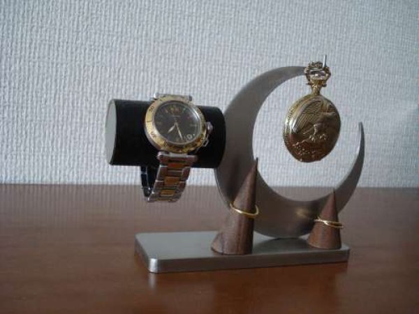 画像1: 腕時計＆懐中時計ダブルリングスタンド (1)
