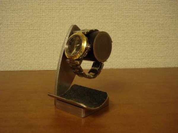 画像1: 腕時計スタンド　ブラックデスク腕時計スタンド　1本掛け　ブラックトレイバージョン　DS459 (1)