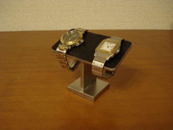 画像1: 腕時計スタンド　ブラックコルク2本掛け腕時計スタンド　WS7844 (1)