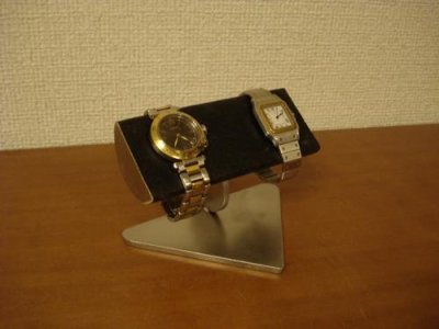 画像3: 誕生日プレゼントに　半円2本掛けブラック腕時計スタンド　WSD450 