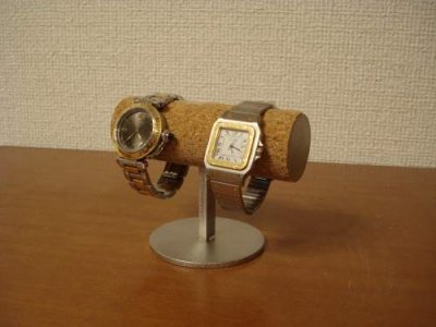 画像1: 時計スタンド　丸パイプ2本掛け腕時計スタンド　WSD8877