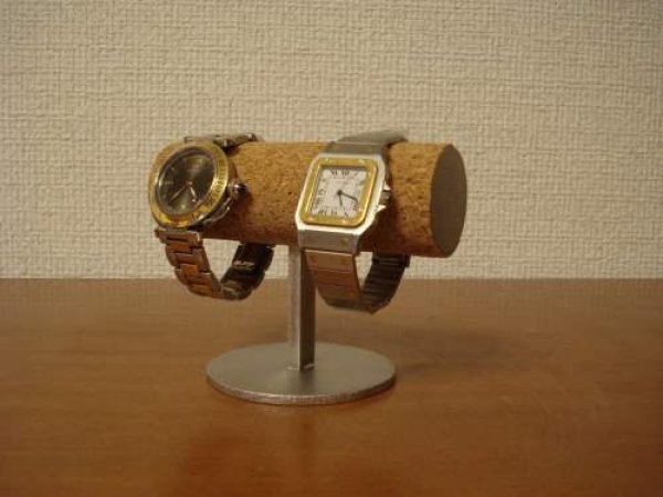 画像1: 時計スタンド　丸パイプ2本掛け腕時計スタンド　WSD8877 (1)