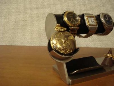 画像1: プレゼントに　腕時計スタンド！3本掛け腕時計スタンド＆懐中時計、ダブルリングスタンド　WSD456 