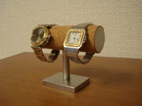 画像1: 腕時計スタンド　角台座2本掛け腕時計スタンド　スタンダード　WSD7754 (1)