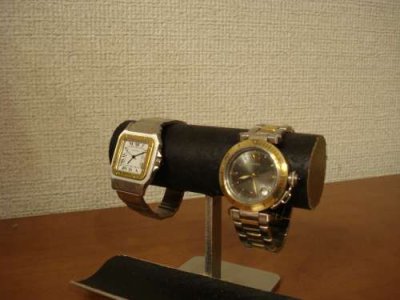 画像3: 腕時計スタンド　腕時計スタンド 2本　腕時計スタンド かわいい　腕時計スタンド diy　腕時計スタンド 高級　ウオッチスタンド　ブラック2本掛けロングトレイウォッチスタンド　BW78