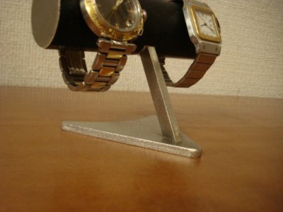 画像1: ウォッチスタンド　ブラック2本掛けデザイン腕時計スタンド　DSW45