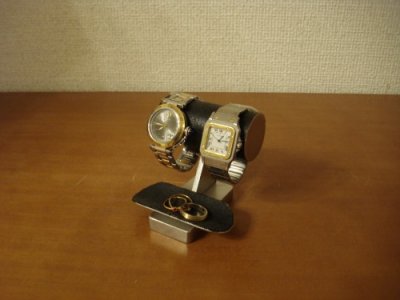 画像2: 誕生日プレゼントに　ブラックトレイ付き腕時計スタンド　AK776