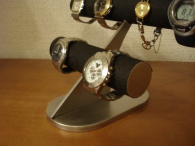 画像2: 腕時計スタンド　 2段ブラック腕時計スタンド　AK665