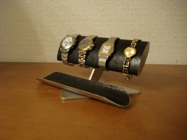 画像1: ウオッチスタンド　幅広だ円パイプ腕時計スタンド (1)