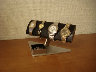 画像3: ウオッチケース　腕周り太い方用幅広だ円ブラック腕時計スタンド
