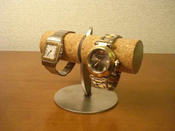 画像1: 腕時計スタンド　2本掛けデザイン腕時計収納スタンド  (1)