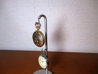画像2: 懐中時計スタンド　新作　上下2本掛け懐中時計ディスプレイスタンド