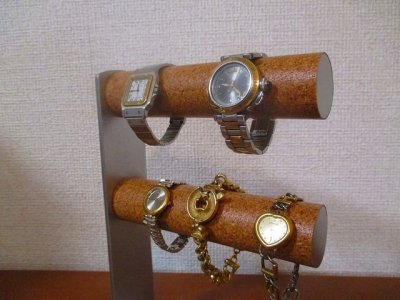 画像3: 腕時計スタンド　丸パイプ腕時計、ダブルメガネトレイスタンド