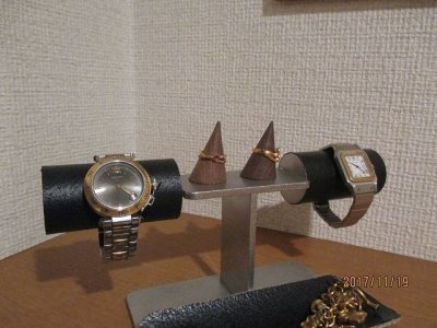 画像3: 時計スタンド　腕時計、リング、小物入れスタンド　ブラック