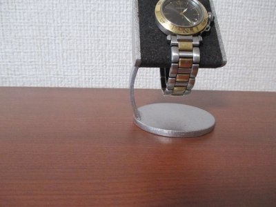 画像2: 腕時計スタンド　ウオッチスタンド　時計スタンド　1本用　腕時計スタンド 高級　腕時計スタンド おしゃれ　腕時計スタンド 2本ブラック半円パイプ支柱カーブ腕時計スタンド　2019－3－10