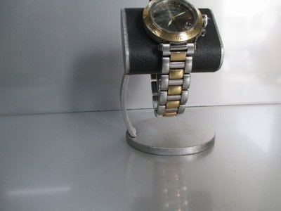 画像1: 腕時計スタンド 1本　腕時計スタンド 高級　腕時計スタンド 自作　だ円一本掛け支柱カーブ腕時計スタンドブラック　2019－3－７