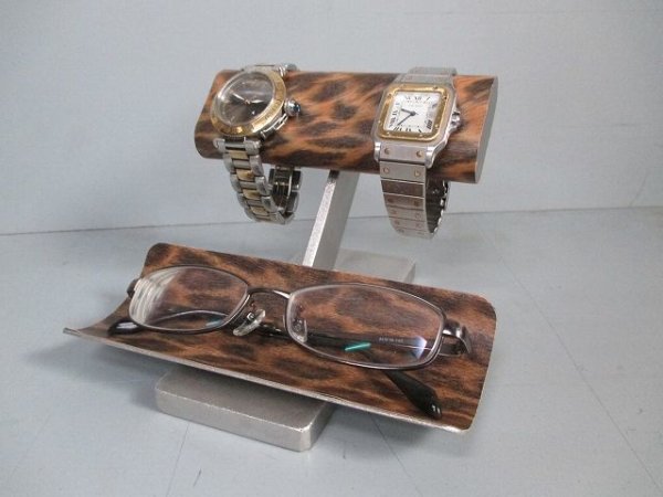 画像3: 腕時計スタンド　ヒョウ柄模樣腕時計、眼鏡スタンド　190418 (3)