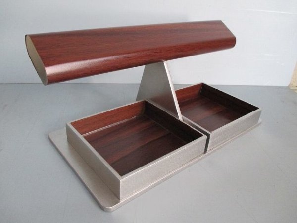 画像5: 腕時計スタンド　木目調だ円ダブルでかいトレイ腕時計スタンド　ak-design　No.190420 (5)