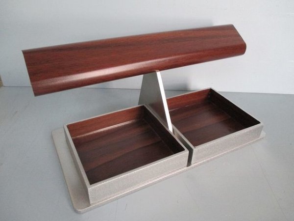 画像8: 腕時計スタンド　木目調だ円ダブルでかいトレイ腕時計スタンド　ak-design　No.190420 (8)