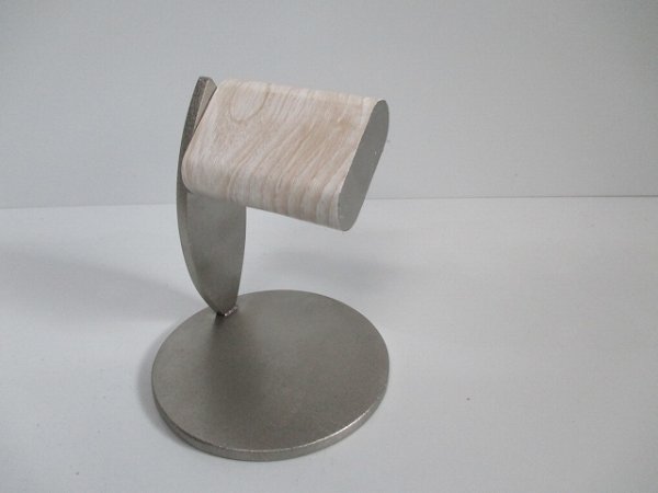 画像5: 腕時計スタンド　白樺風木目調だ円パイプ1本掛け　ak-design　受注製作 190502 (5)