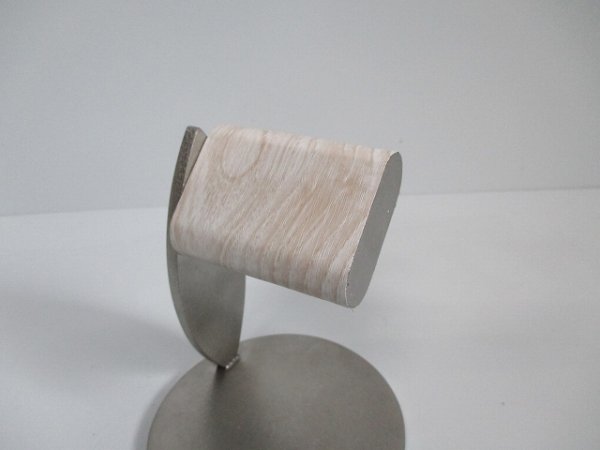 画像6: 腕時計スタンド　白樺風木目調だ円パイプ1本掛け　ak-design　受注製作 190502 (6)