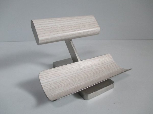 画像4: ウオッチスタンド　腕時計スタンド おしゃれ　腕時計スタンド 高級　白樺風木目模樣腕時計、眼鏡スタンド　190502 (4)