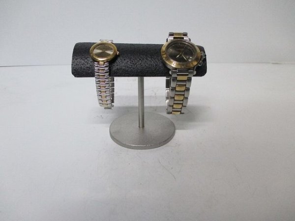 画像2: 腕時計スタンド　　ハーフパイプ型２本掛け腕時計スタンド　ブラック　190529 (2)