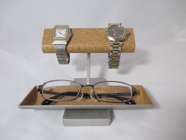 画像1: 腕時計スタンド　　腕時計、眼鏡収納ディスプレイスタンド　蓋付きトレイ　19614 (1)