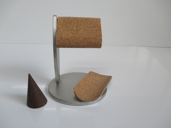 画像6: ウオッチスタンド　だ円パイプリングスタンド、トレイ付き腕時計スタンド  No.190803 (6)