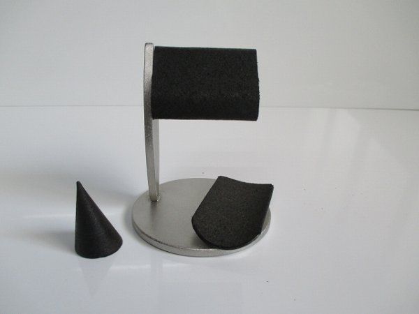 画像4:  時計スタンド 　トレイ、指輪スタンド付き腕時計スタンドブラック　190803 (4)