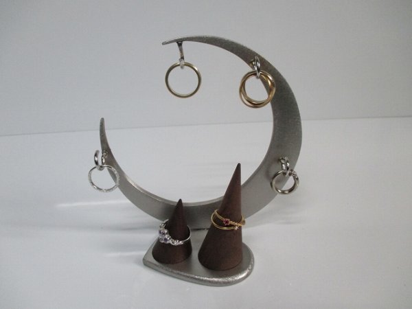 画像5: アクセサリースタンド　三日月、ハート、リング指輪スタンド　AKデザイン　190806 (5)