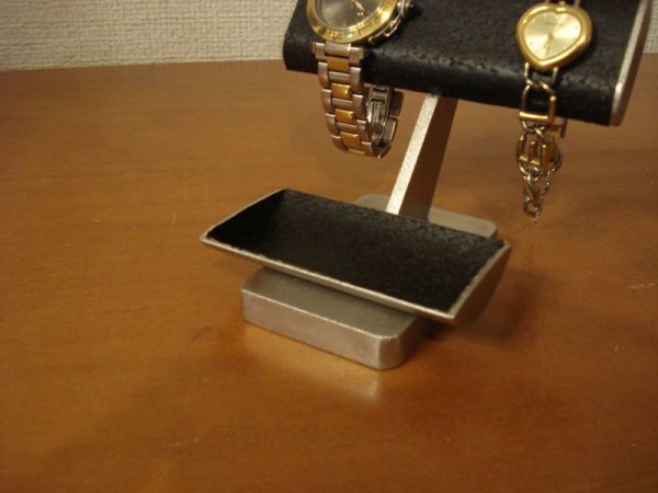 画像5: クリスマスプレゼントに！　ブラック2本掛けインテリアディスプレイスタンド　AK887  (5)