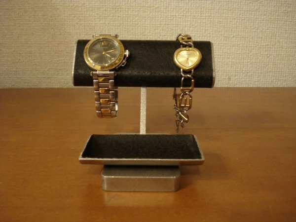 画像4: クリスマスプレゼントに！　ブラック2本掛けインテリアディスプレイスタンド　AK887  (4)