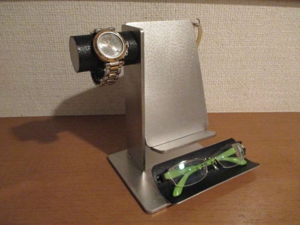 画像5: 腕時計スタンド　スマホスタンド　腕時計、スマホ、眼鏡、キースタンド　ブラック　No.210504 (5)