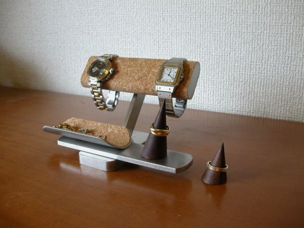 画像4: 腕時計スタンド　腕時計、リング、トレイ付きアクセサリースタンド　腕時計スタンド　ウオッチスタンド (4)