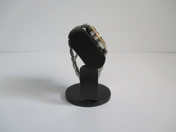 画像5: 腕時計スタンド　　オールブラックだ円パイプ支柱カーブ腕時計スタンド　 (5)
