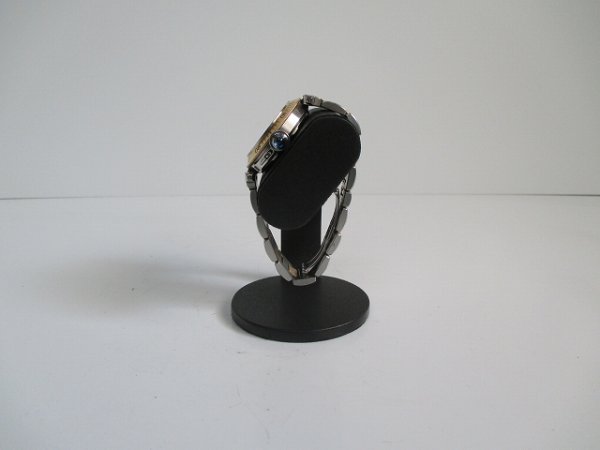 画像4: 腕時計スタンド　　オールブラックだ円パイプ支柱カーブ腕時計スタンド　 (4)