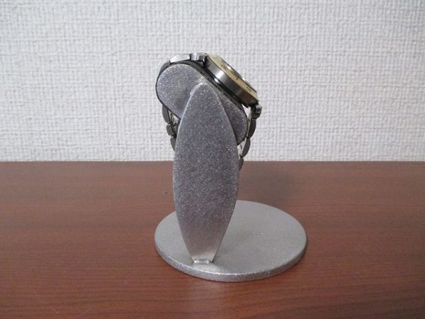 画像4: 腕時計スタンド　ブラックだ円支柱リーフ腕時計スタンド　 (4)