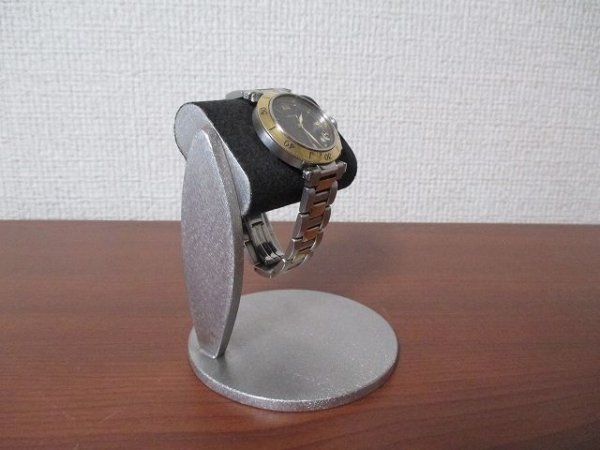 画像3: 腕時計スタンド　ブラックだ円支柱リーフ腕時計スタンド　 (3)