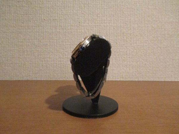 画像4: ウオッチスタンド　オールブラック2本掛けだ円パイプ腕時計スタンド　211128　AKデザイン　　腕時計スタンド 手作り　腕時計スタンド 自作　腕時計スタンド おしゃれ (4)