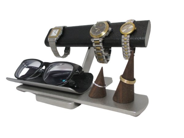 画像5: ウオッチスタンド　スマホスタンド　　腕時計4本掛け、スマホ、めがね、アクセサリー収納スタンド (5)